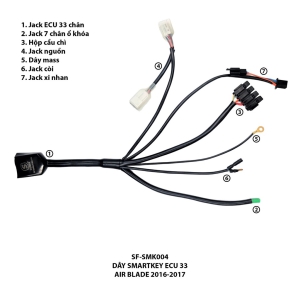 Dây điện Smartkey 33 chân AB 2016-2018 SunFa