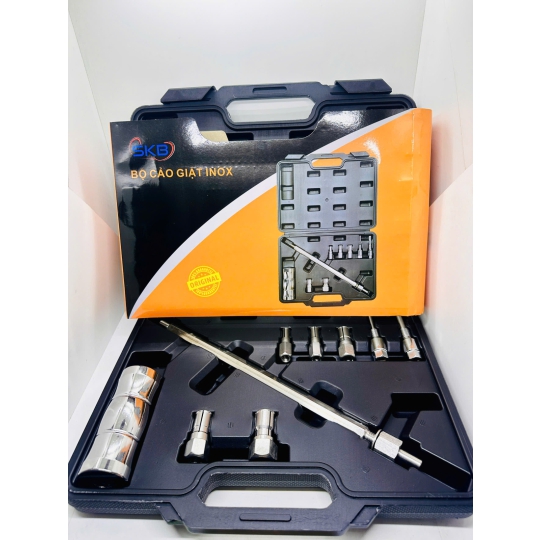 (BẢN MỚI CÓ HỘP) Bộ cảo giật bạc đạn, vam giật vòng bi inox FULL BOX SKB