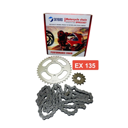 Nhông sên dĩa EXCITER 135 CAO CẤP HIỆU SKYBIRD