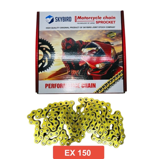 Nhông sên dĩa EXCITER 150 MẠ VÀNG NGUYÊN BỘ CAO CẤP HIỆU SKYBIRD