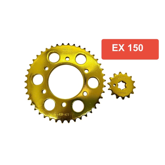 Nhông sên dĩa EXCITER 150 MẠ VÀNG NGUYÊN BỘ CAO CẤP HIỆU SKYBIRD