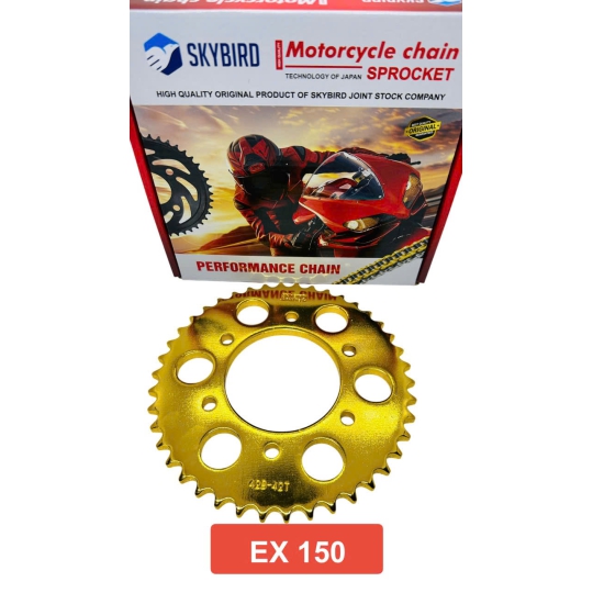 Nhông sên dĩa EXCITER 150 MẠ VÀNG NGUYÊN BỘ CAO CẤP HIỆU SKYBIRD