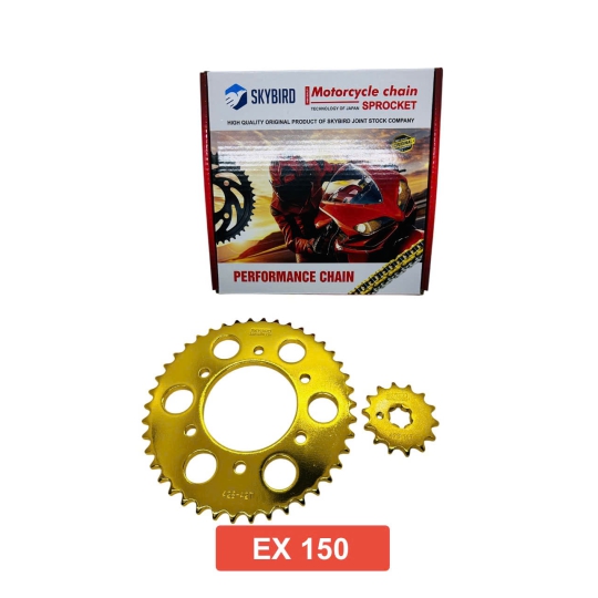 Nhông sên dĩa EXCITER 150 MẠ VÀNG NGUYÊN BỘ CAO CẤP HIỆU SKYBIRD