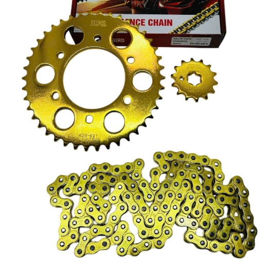 Nhông sên dĩa EXCITER 150 MẠ VÀNG NGUYÊN BỘ CAO CẤP HIỆU SKYBIRD