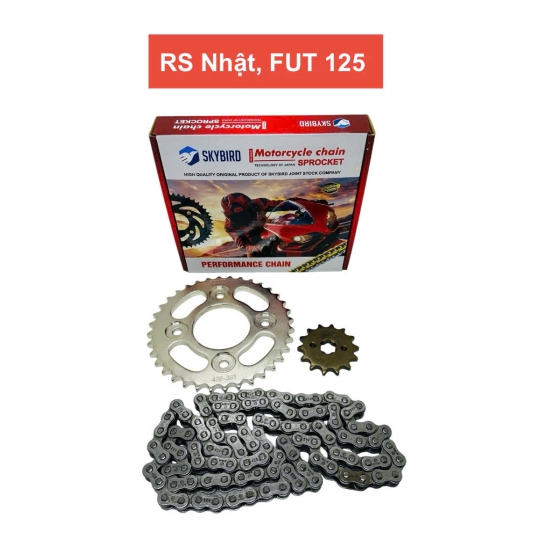 Nhông sên dĩa RS NHẬT, FUTURE 125 NGUYÊN BỘ CAO CẤP HIỆU SKYBIRD