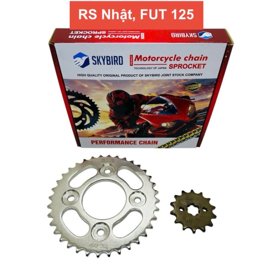 Nhông sên dĩa RS NHẬT, FUTURE 125 NGUYÊN BỘ CAO CẤP HIỆU SKYBIRD