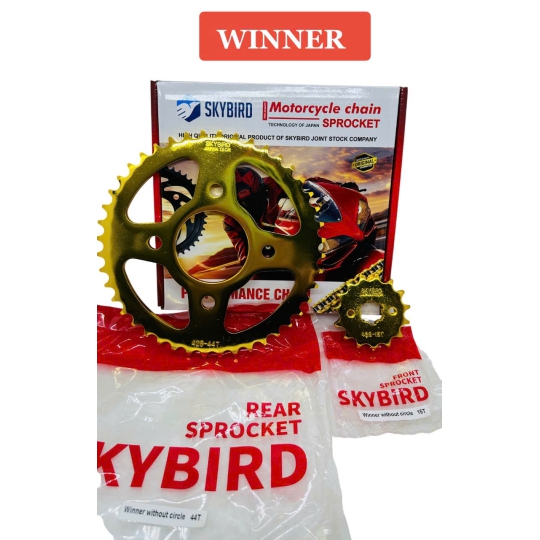 Nhông sên dĩa WINNER MẠ VÀNG NGUYÊN BỘ CAO CẤP HIỆU SKYBIRD